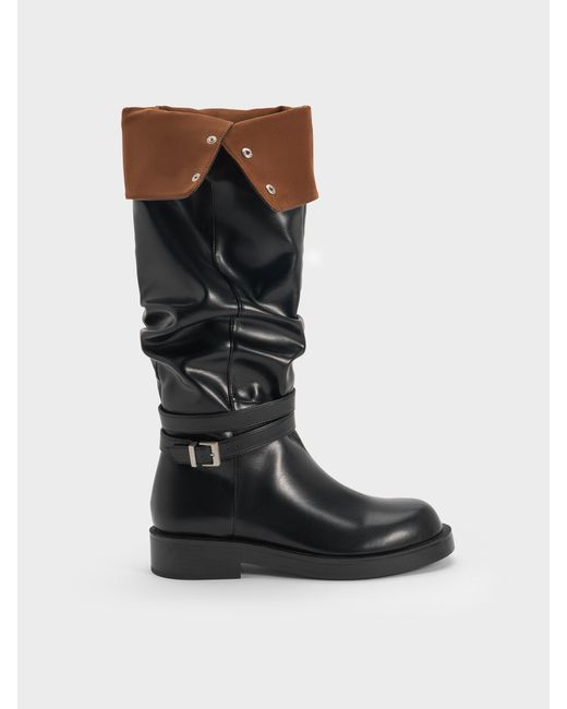 Charles & Keith Black Eilis Thigh-High Boots