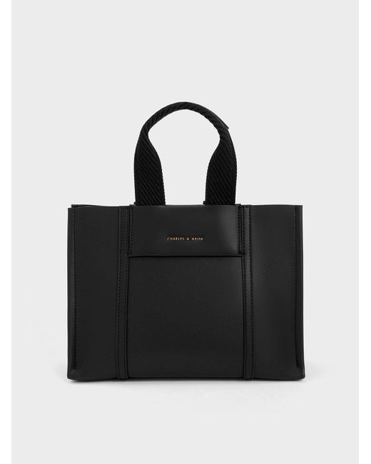 Charles & Keith Black Mini Shalia Tote Bag