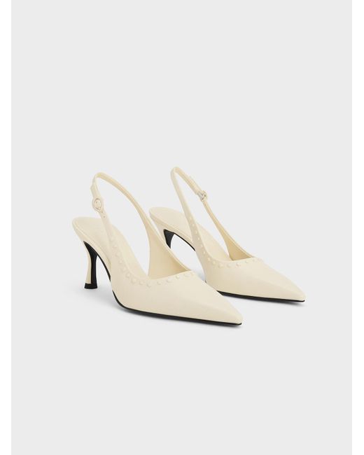 Studded pointed cheap slingbacks