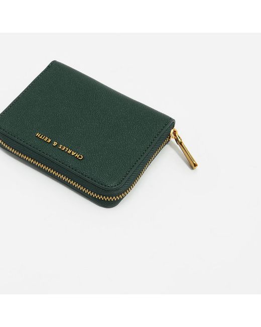 Charles & Keith Green Basic Square Wallet
