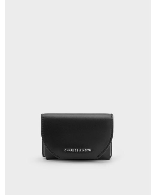 Charles & Keith White Enola Front Flap Wallet
