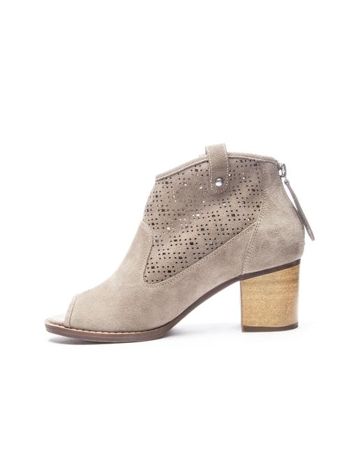 gray peep toe booties