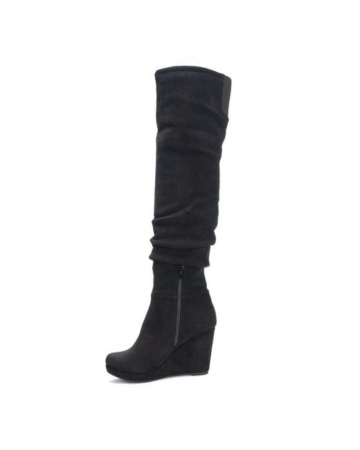 chinese laundry wedge over the knee boots