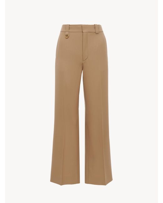 Chloé Natural Cropped Tailored Pants