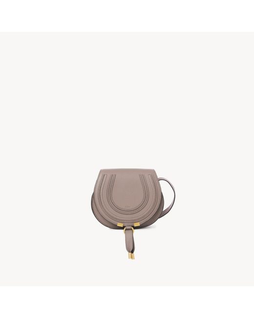 Chloé Gray Small Marcie Saddle Bag
