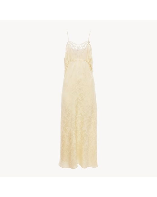 Chloé Natural Thin-Strap Midi Dress