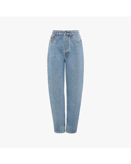 Chloé Blue High-Rise Tapered Jeans