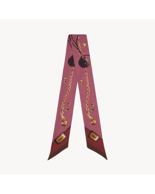 Chloé Red The Paddington Bandeau Scarf