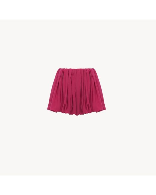 Chloé シルクシャルムーズ製ミニ ブルマショートパンツ 婦人向け レッド サイズ シルク 100 Red