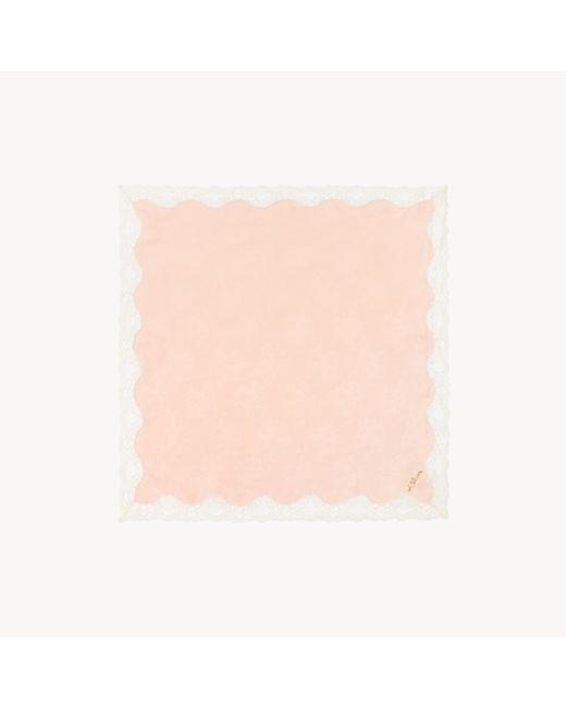Chloé Pink The Poetic Square Scarf