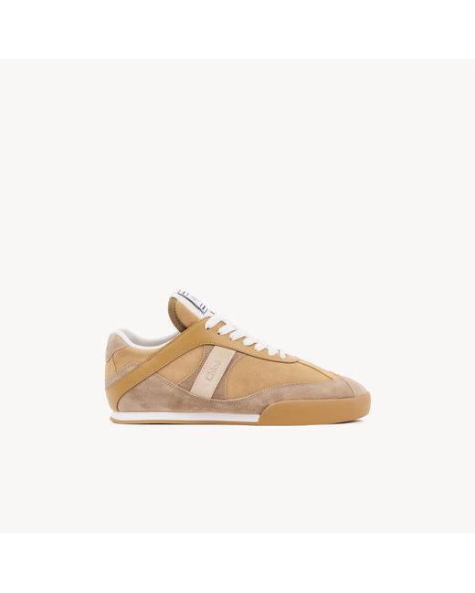 Chloé Natural Kick Sneaker 100% Polyester, Bovine Leather