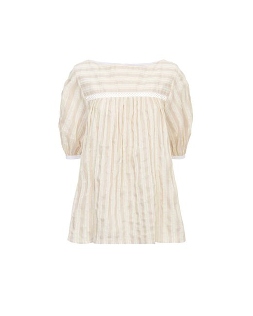 Chloé Natural Boat-neck Top For Women