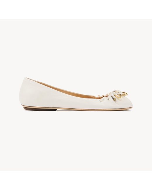 Chloé Natural Chloé Charms Ballerina