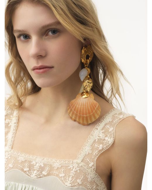 Chloé Metallic Einzelner Chloé Shells Ohrring