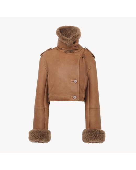 Chloé Brown Cropped Boxy Jacket