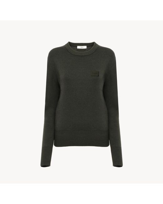 Chloé Green Logo Jumper