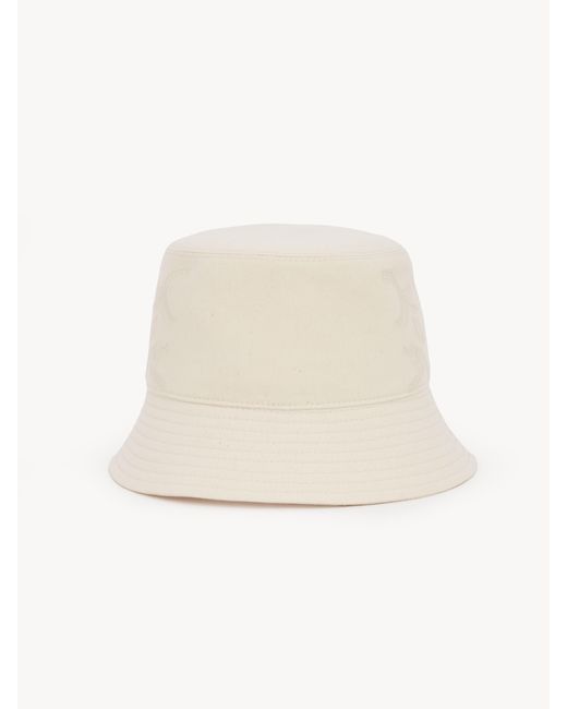 Chloé Natural Embroidered Bucket Hat