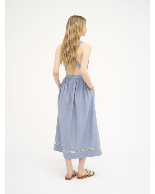 Chloé Blue Backless Long Dress