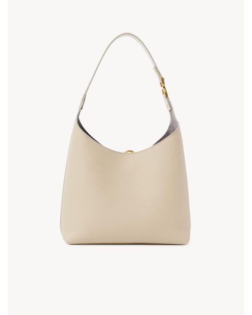 Chloé グレインレザー製Marcieスモールホーボーバッグ 婦人向け ベージュ サイズ 牛革（カーフ） 100 Natural