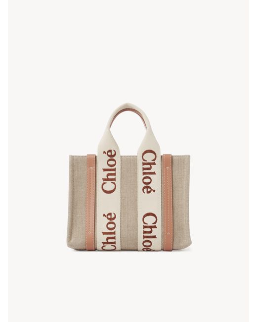 Tote Bag Piccola Woody di Chloé in Natural
