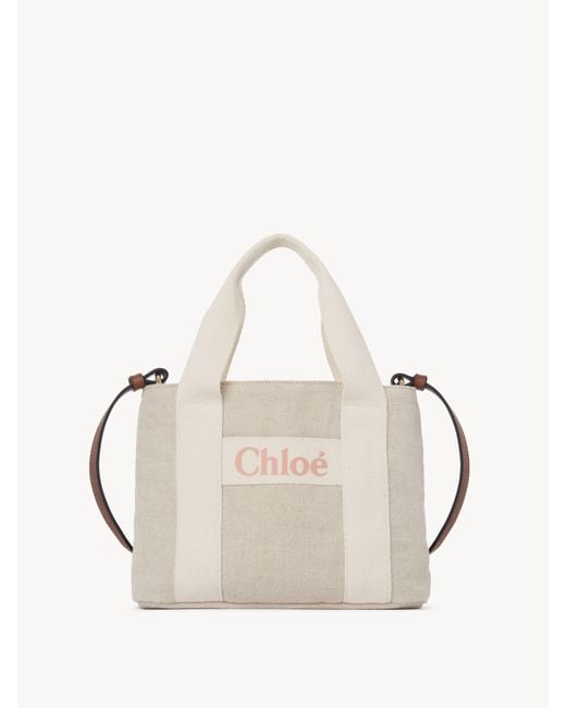 Bolso De Hombro Rosa 56% Yute, 27% Algodón, 14% Viscosa, 3% Lyocell, Bovino Chloé de color Natural