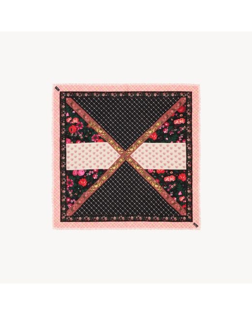 Chloé Red The Folk Square Scarf