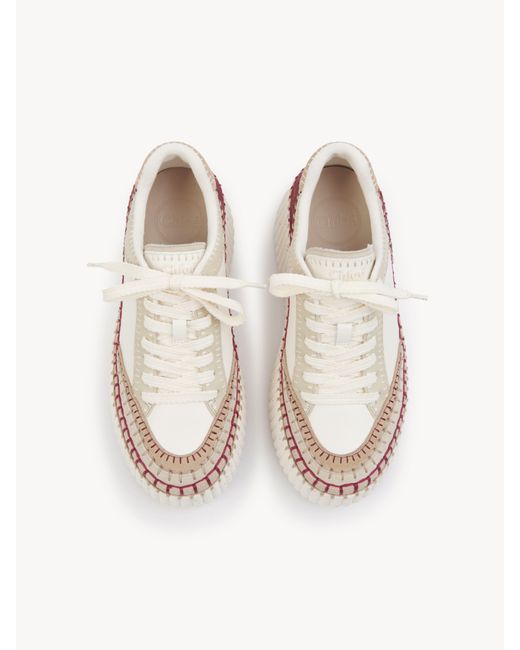 Chloé Pink Nama Wedge Sneaker