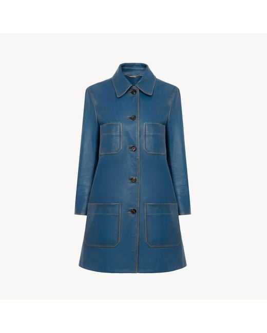 Chloé Blue Single-Breasted Coat