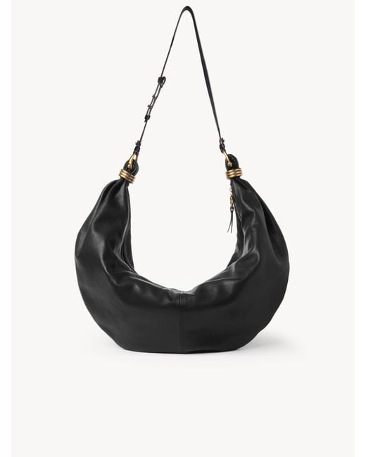 Chloé グレインレザー製ラージBracelet Hobo Bag 婦人向け ブラック サイズ 牛革（カーフ） 100 Black