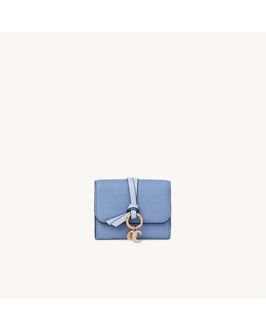 Chloé Blue Small Alphabet Tri-Fold