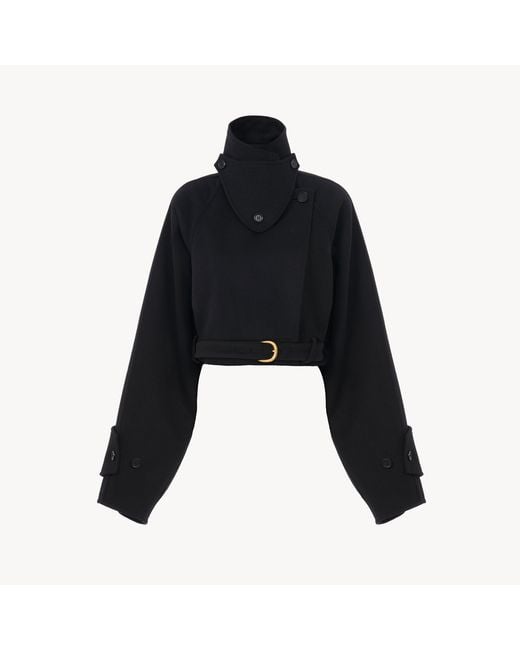 Chloé Black Cropped Coat