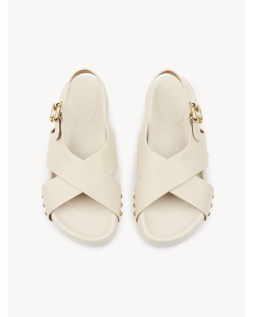 Chloé White Mae Sandal
