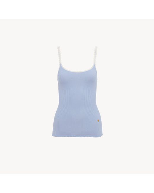 Chloé Blue Fitted Tank Top
