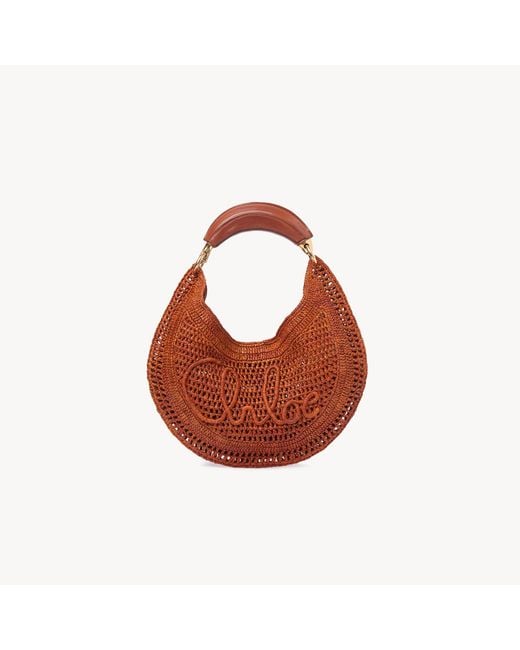 Chloé Brown Summer Banana Hobo Bag