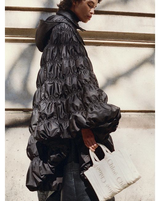 Puffer cape coat sale