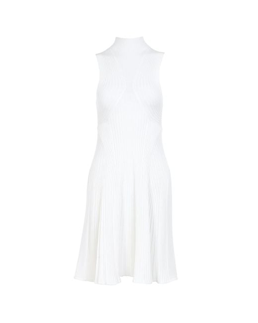 Chloé White Mock-neck Mini Dress