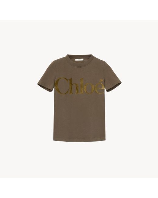 Chloé コットンジャージー製フィットTシャツ Green