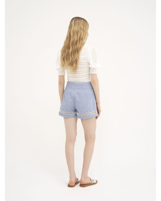 Chloé Blue Mini Shorts