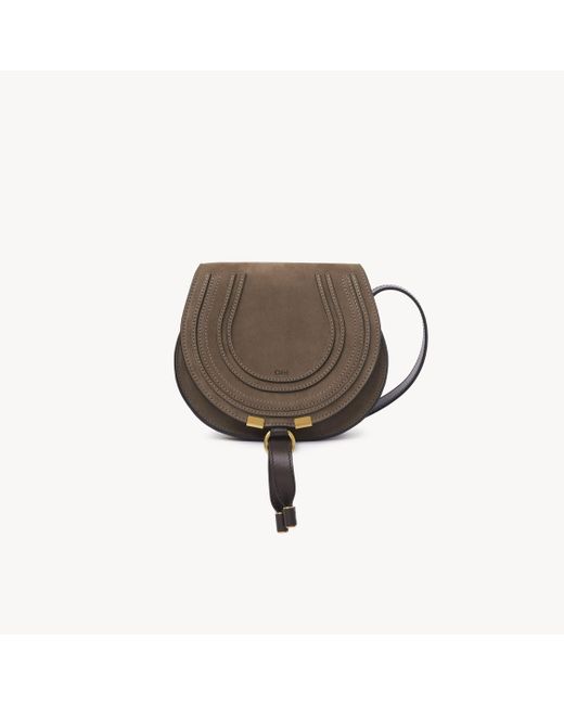 Borsa Saddle Marcie Piccola di Chloé in Gray