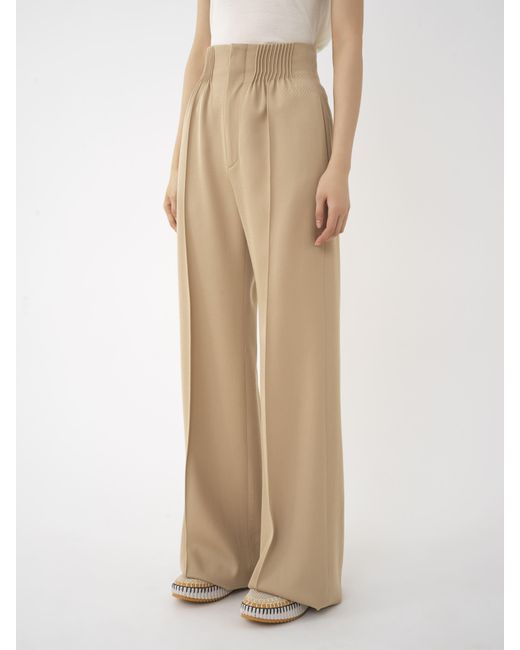 Chloé Natural High-rise Tailored Pants