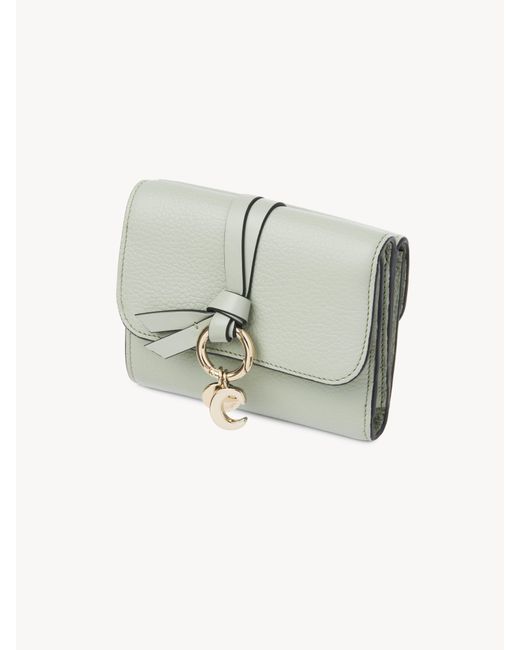 Small Alphabet Tri-Fold Leather Wallet