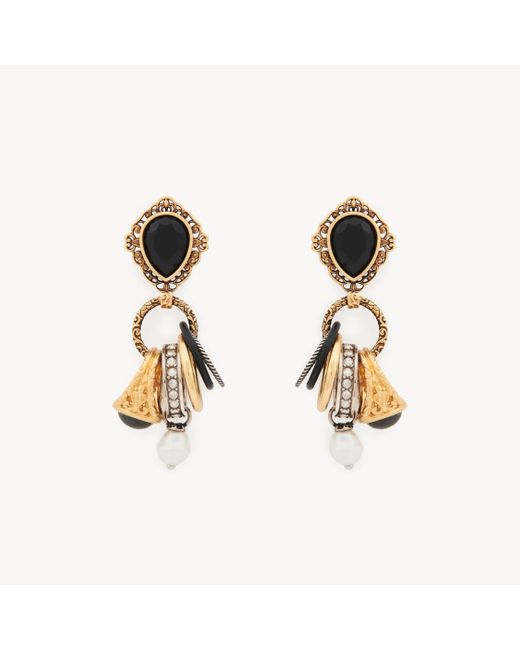 Chloé The Antique Pearls Earrings in Metallic Lyst UK