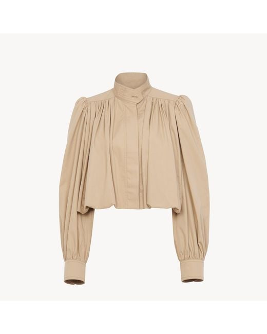 Chloé Natural Gathered Boule Jacket