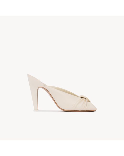 Chloé White Suzie Heeled Mule