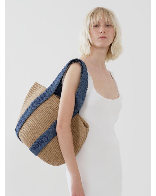 Chloé Blue Large Woody Basket