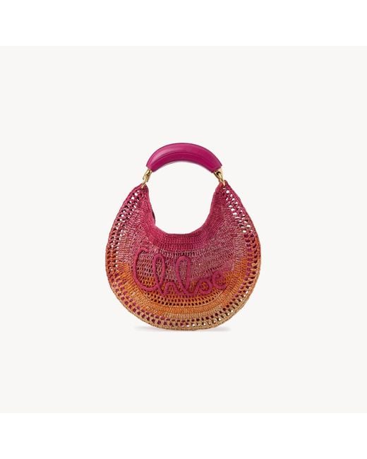 Chloé Pink Summer Banana Hobo Bag