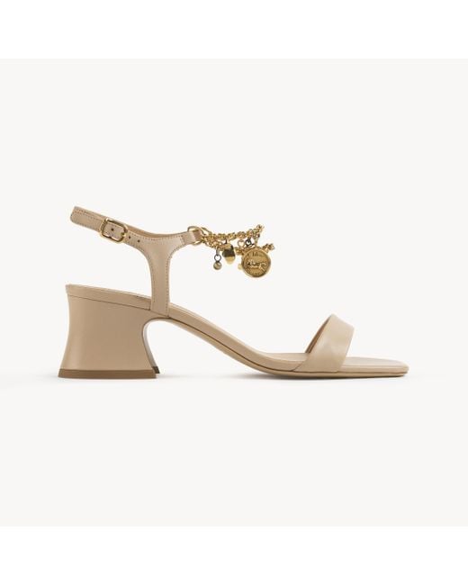 Chloé Charmsヒール サンダル 婦人向け ピンク サイズ 牛革（カーフ） 100 White
