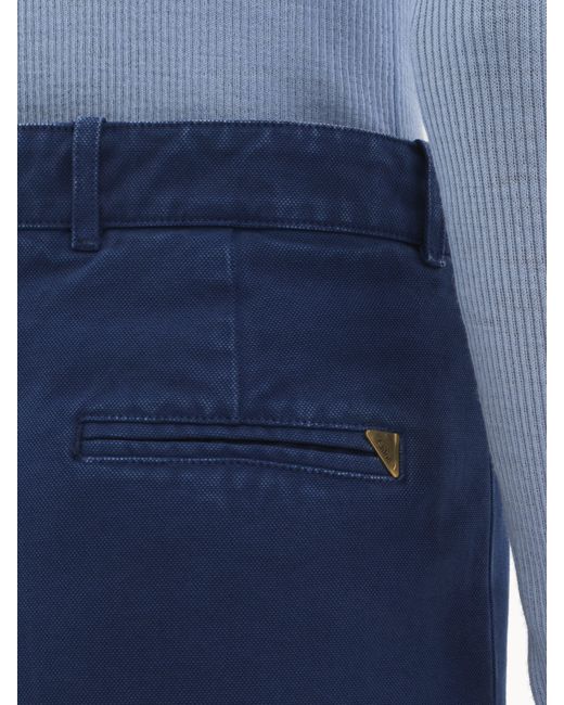 Chloé Blue Ausgestellte Couture-Hose aus Baumwoll-Canvas
