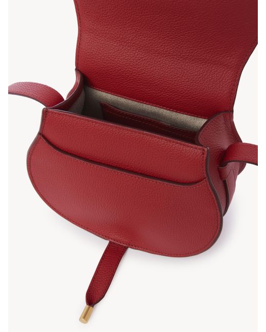 Chloé Red Marcie Small Saddle Bag