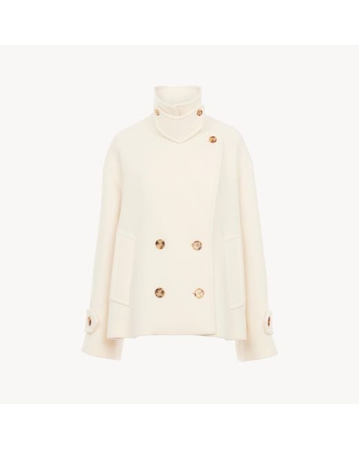 Chloé Natural Oversized Short Coat